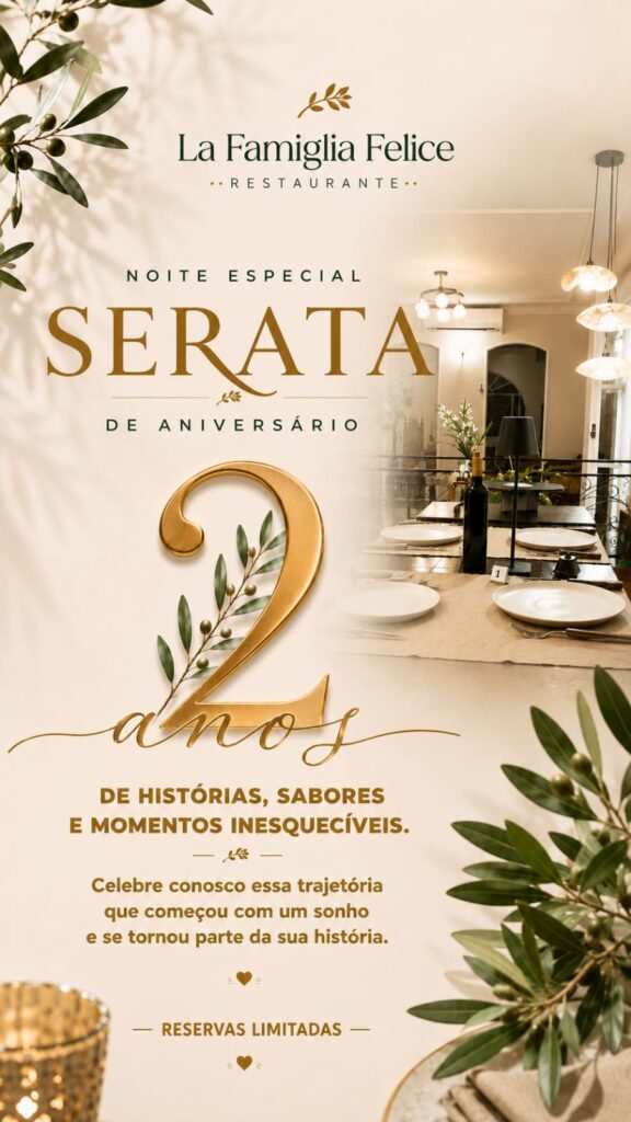 SERATA DE ANIVERSÁRIO 2 ANOS LÁ FAMIGLIA